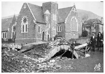 Demolition of the Ffrwd Canal Bridge, Mountain Ash c1924