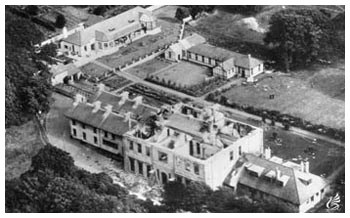 This photograph shows the severe damage to Aberdare General Hospital caused by the fire of September 27th 1929