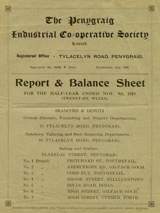 "The Penygraig Industrial Co-operative Society"