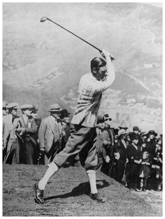 His Majesty King George VI, when Duke of York, playing golf at Ton Pentre, May 17th, 1924
