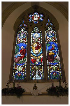 Stained glass window of St Julius Church