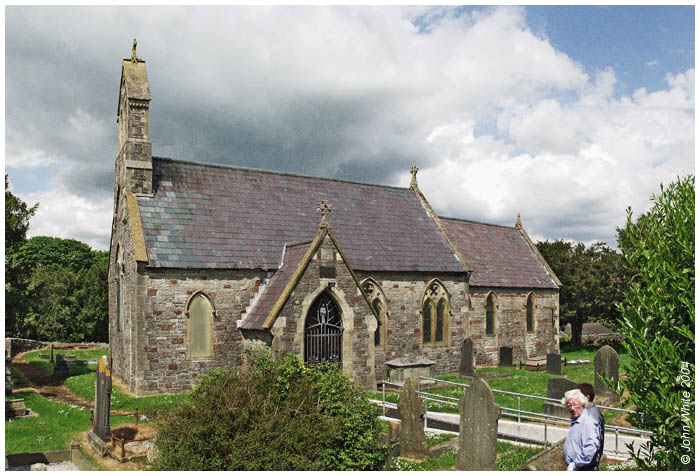 Saint Illtud's Church Llanharry (The author of this web page David J Francis is pictured RH foreground)