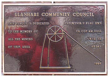 Llanhari Community Council Plaque