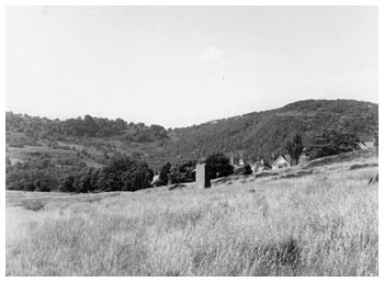 This photograph shows the stone located on Pontypridd Common