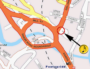Pontypridd Map - The Plaque