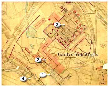 Gadlys Ironworks Map