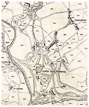 Llwydcoed section of the Aberdare Parish Tithe Map (1847)